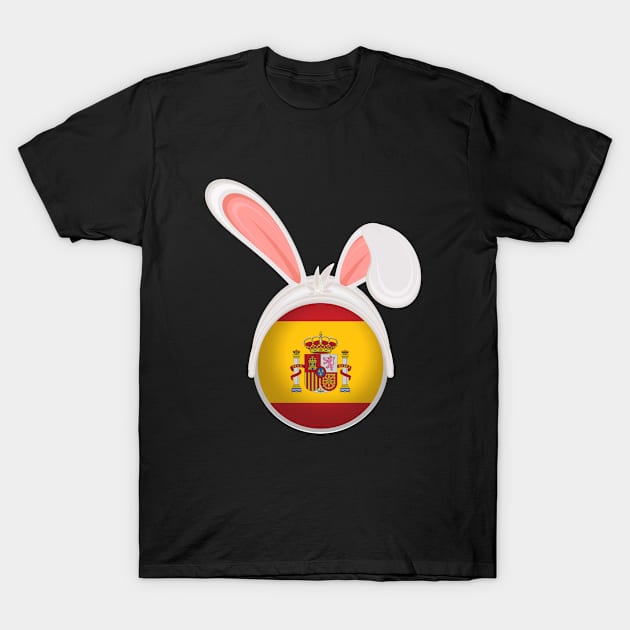 happy easter Spain bunny ears flag cute designs T-Shirt by D_designs